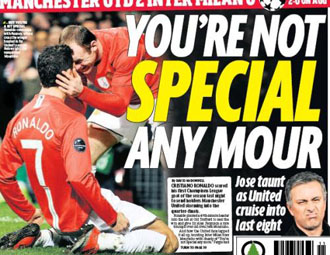 Il titolo con il quale il Daily Mirror punge Mourinho 